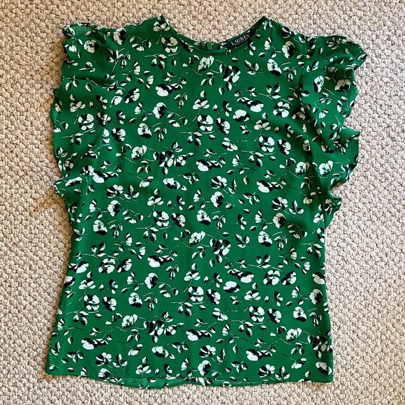 LAUREN RALPH LAUREN - Flutter Cap Sleeve Top - In Perfect Shape - Picture 8 of 11